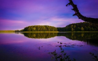 Die Masuren Seenplatte in Polen im stimmungsvollen Abendlicht